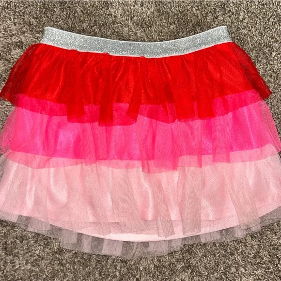 Target Kids Tulle Skirt - Red, Pink, Silver - Picture 1 of 3